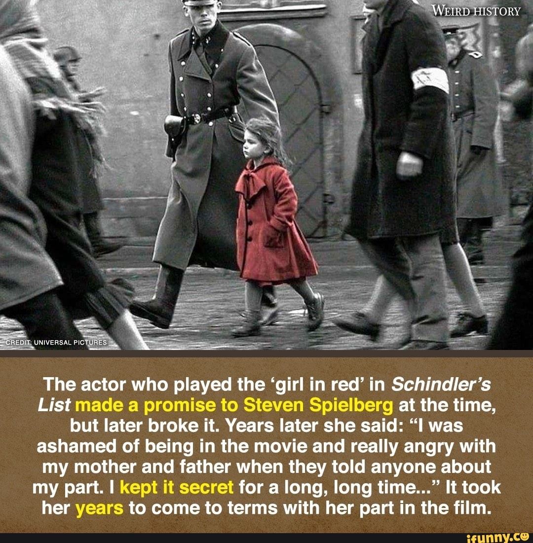 De The actor who played the 'girl in red' in Schindler's List made a