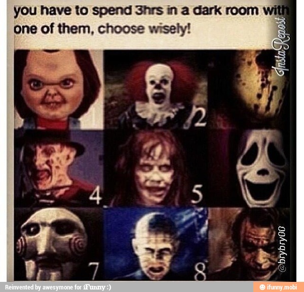 you have to spend Shrs in a dark room wil
one of them, choose wisely!