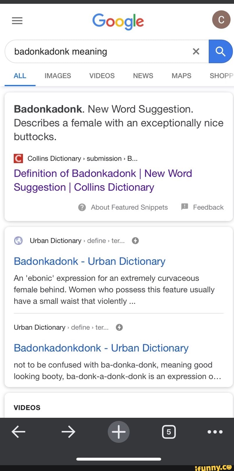 Google 6 Badonkadonk Meaning X All Images Videos News Maps Shop Badonkadonk New Word Suggestion Describes