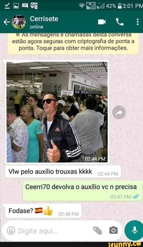 estão agora
seguras
com
ritcrnioaratia de
ponta
a
ponta. Toque para obter mais informações.
Vlw pelo auxílio trouxas kkkk
Ceerri70 devolva o auxílio vc n precisa