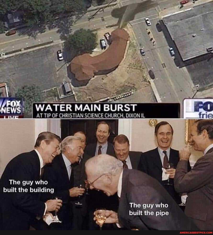 WATER MAIN BU
AT TIP OF CHRISTIAN SCIEN! URCH, DIXON
The guy who built the building
The guy who built the pipe