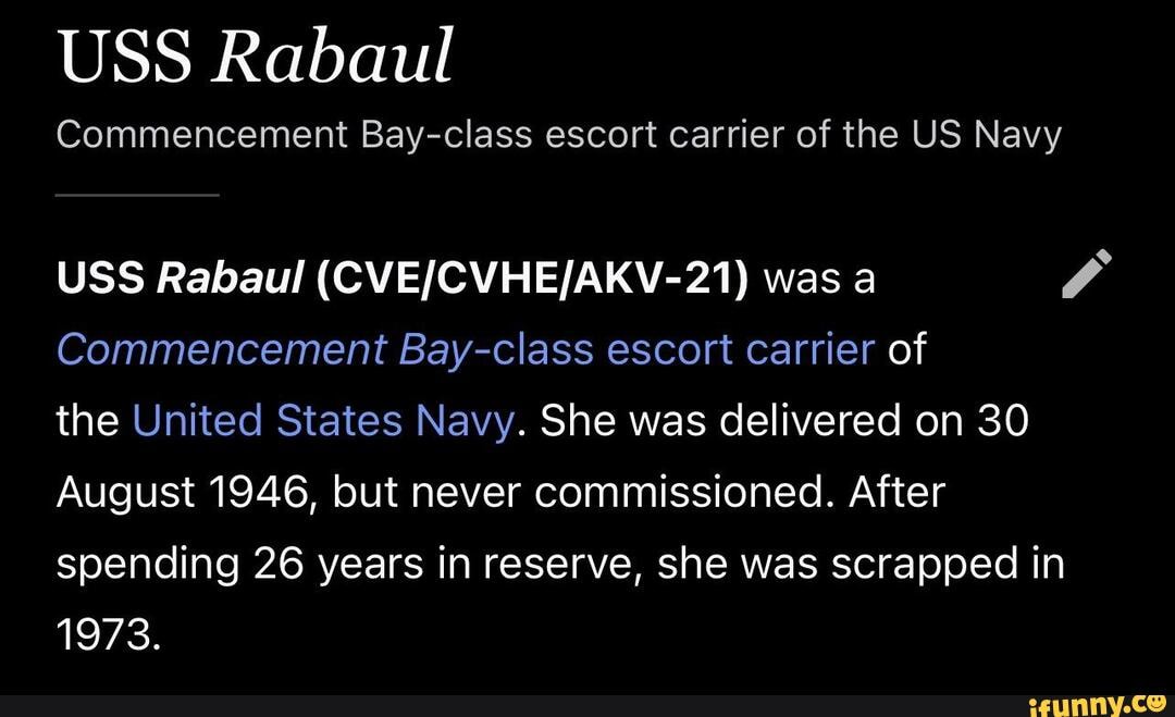 USS Rabaul Commencement Bay-class escort carrier of the US Navy USS ...