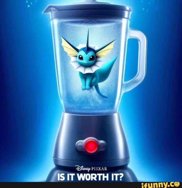 Vaporeon in a Blender (AI Art) - IS IT WORTH iT? - iFunny