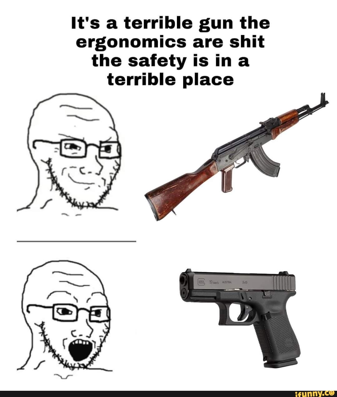 It's a terrible gun the ergonomics are shit the safety is ina terrible