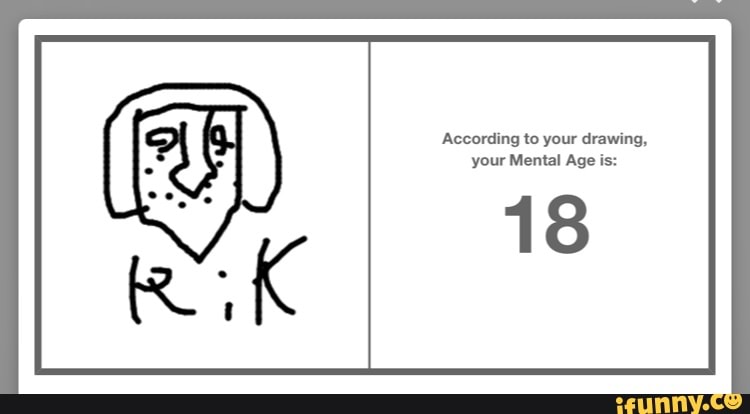 According to your drawing, your Mental Age is: 18 - )