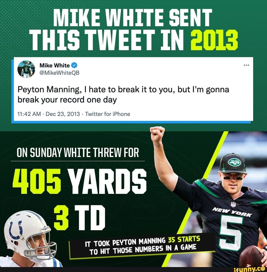 Mike White (@MikeWhiteQB) / X