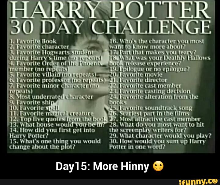 Day15: More Hinny ☺