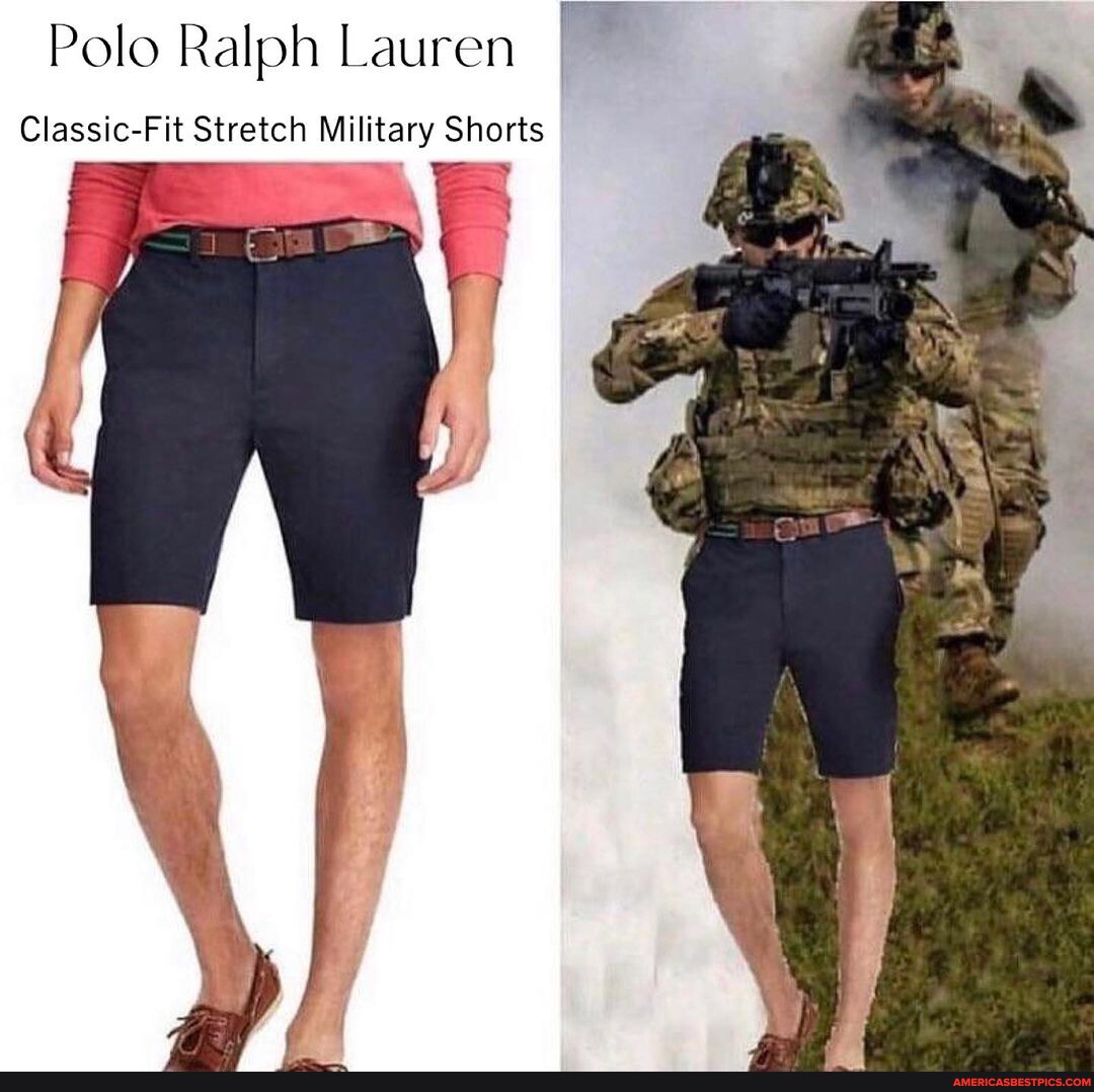 Polo ralph lauren stretch military shorts Clearance