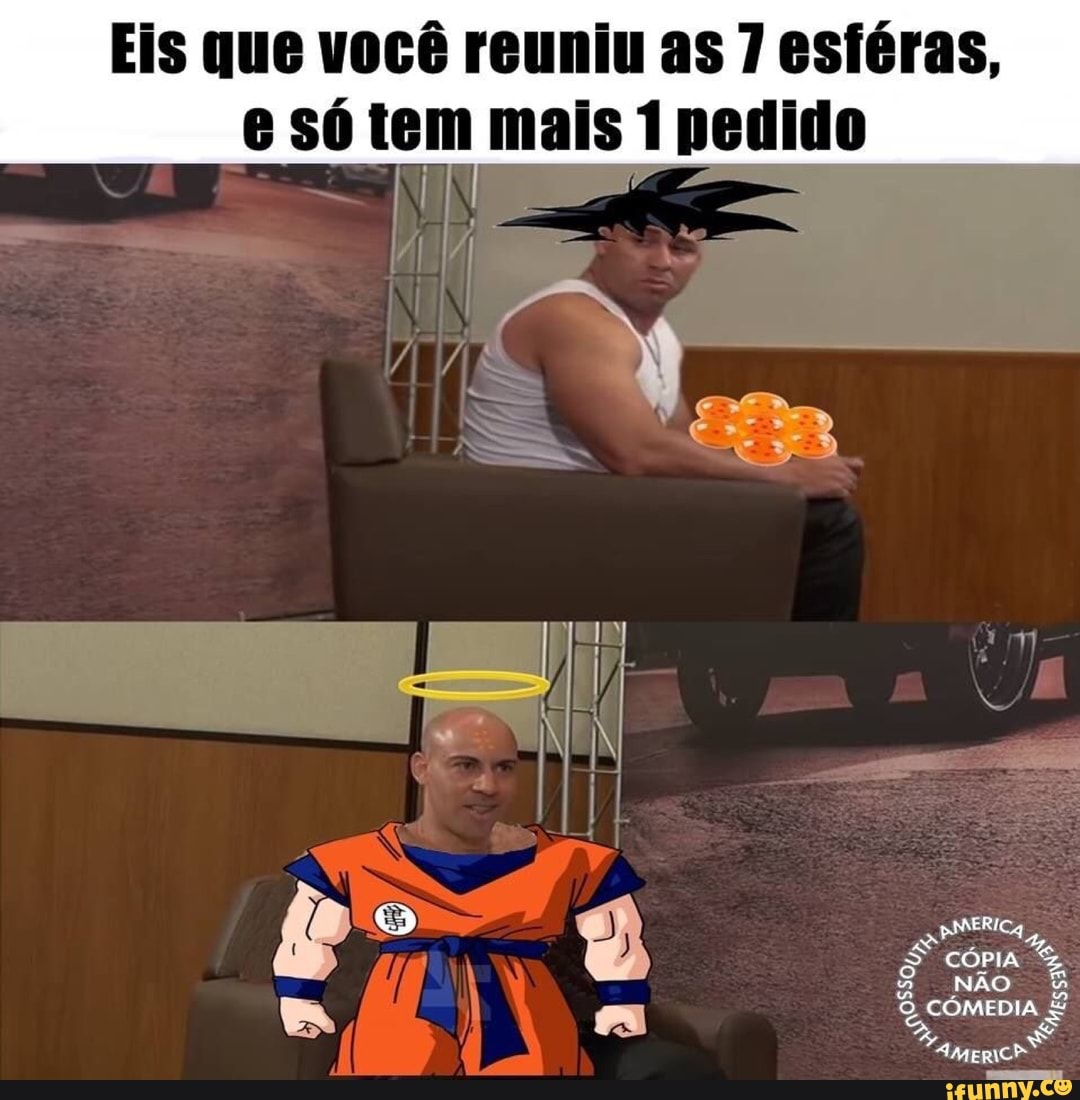 Eis que você reuniu as 7 esféras,
e só tem mais 1 pedido