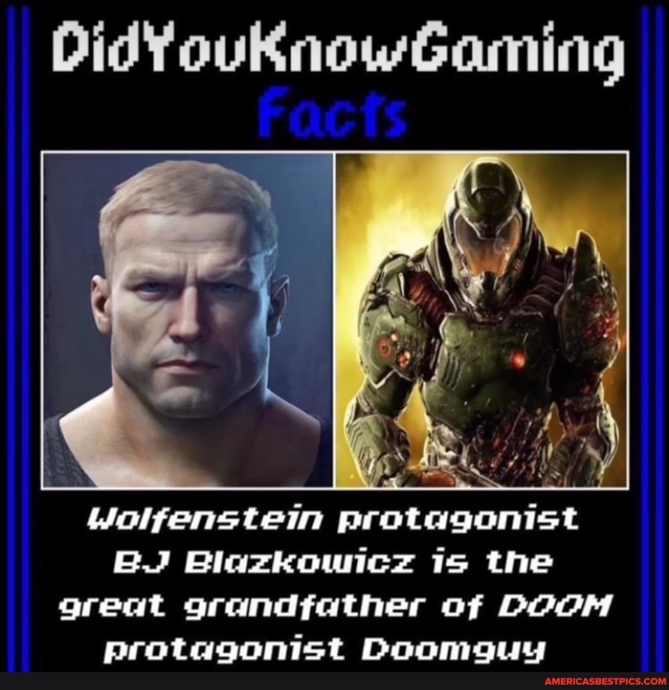 Did YouKnowGaming Wolfenstein protagonist Blazkowicz is the great ...