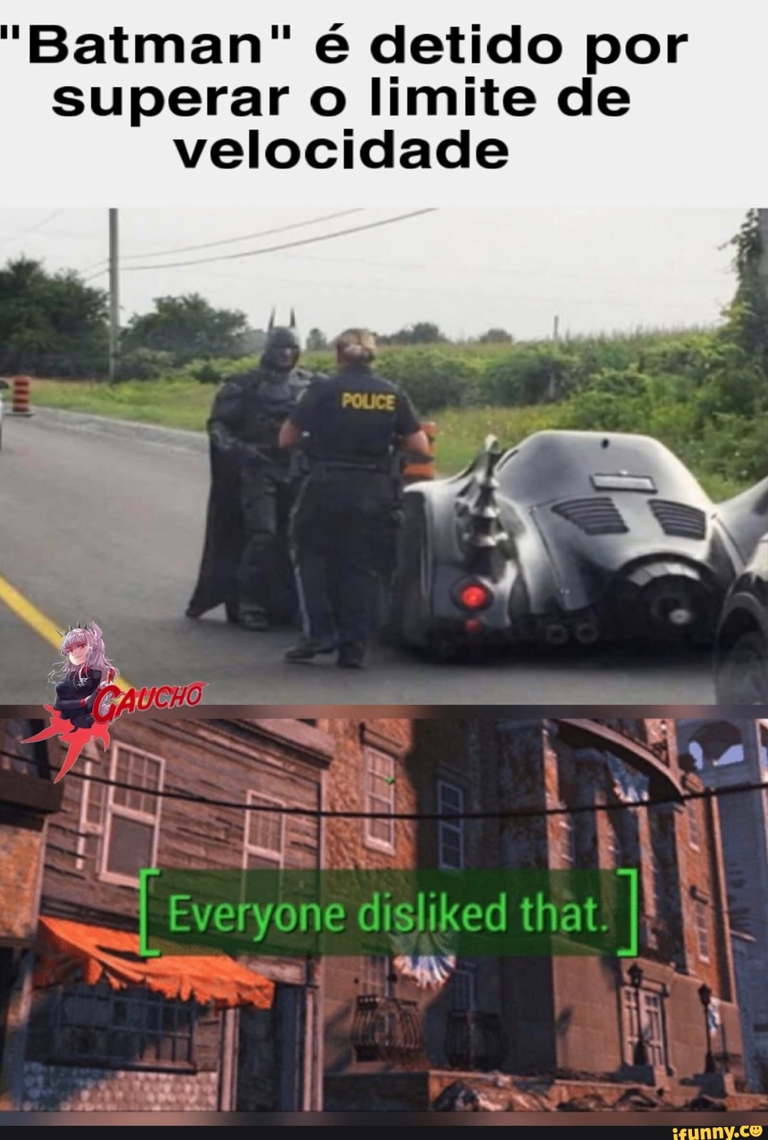 "Batman" é detido por superar o limite de velocidade
disliked that