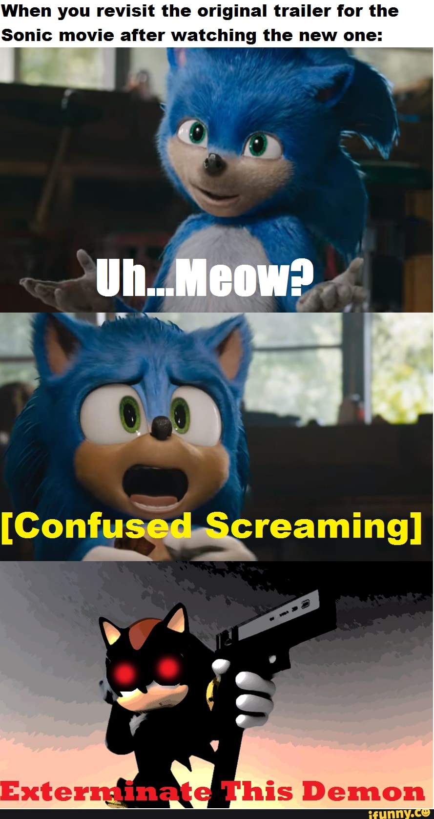 When you revisit the original trailer for the Sonic movie after ...