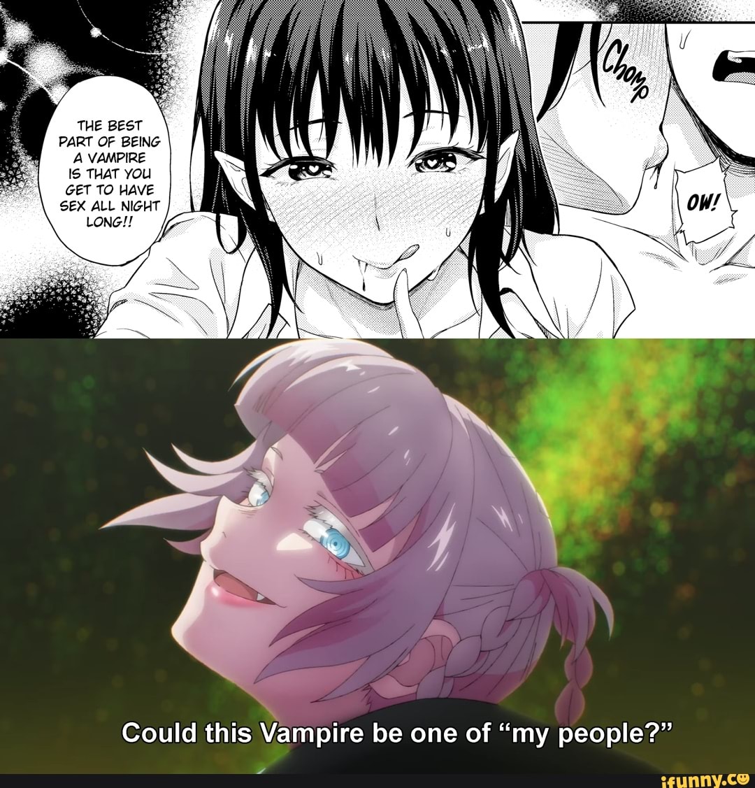 THE BEST PART OF BEING I A VAMPIRE IS THAT YOU GET TO HAVE SEX ALL NIGHT  Could this Vampire be one of 