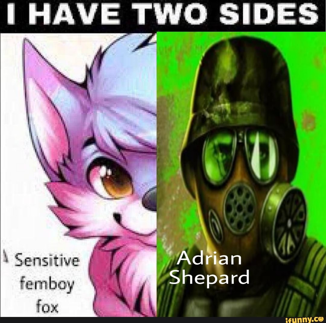 HAVE TWO SIDES Sensitive Fembey <b>Adrian</b> <b>Shepard</b> fox.