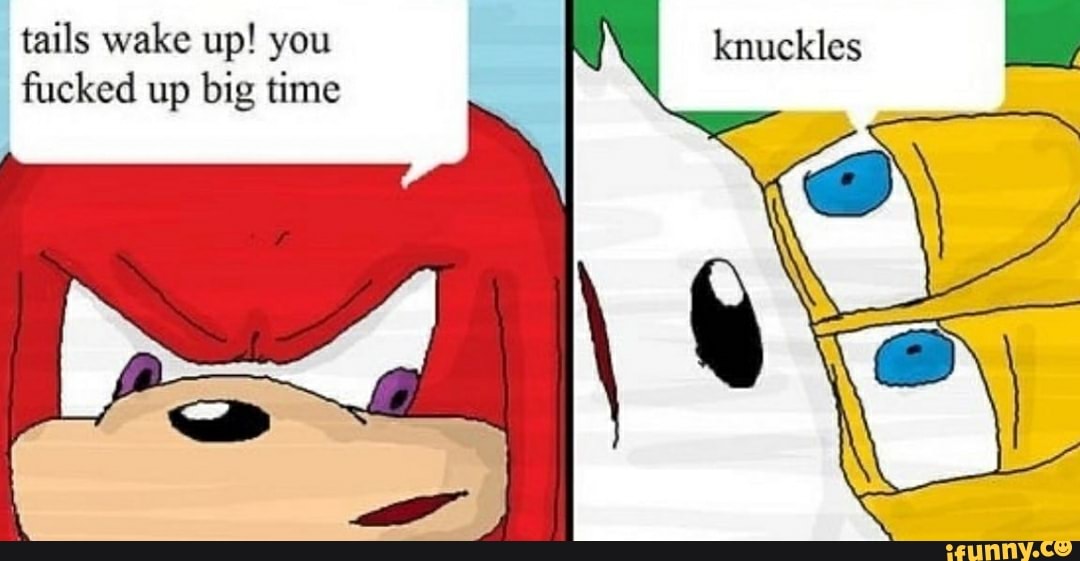 tails wake up! you knuckles fucked up big time