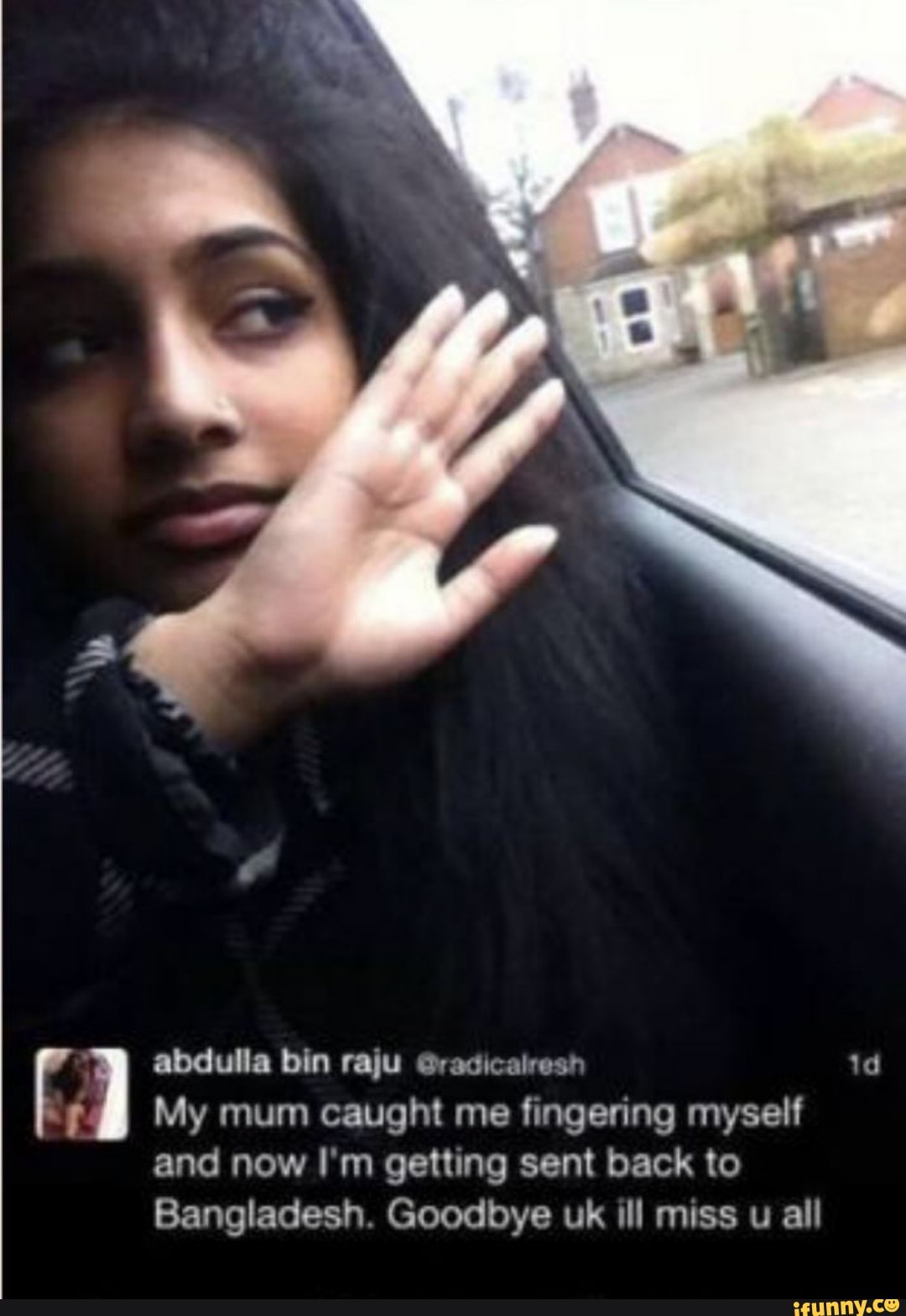 Abdulla bin raju @radicairesh id My mum caught me fingering myself and