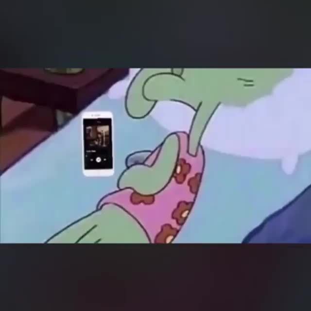 spongebob listening to music meme