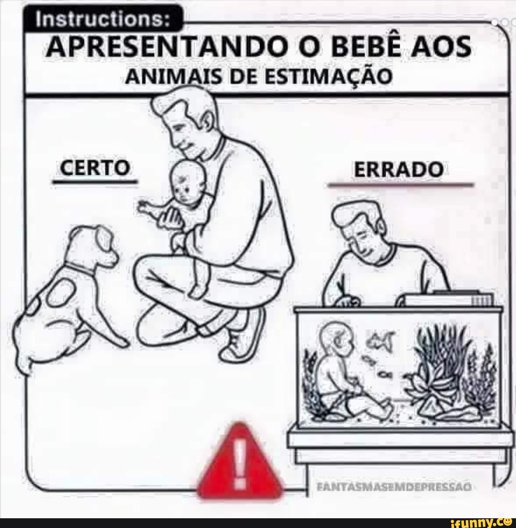 Instructions:
APRESENTANDO O BEBÊ AOS ANIMAIS DE ESTIMAÇÃO
ERRADO