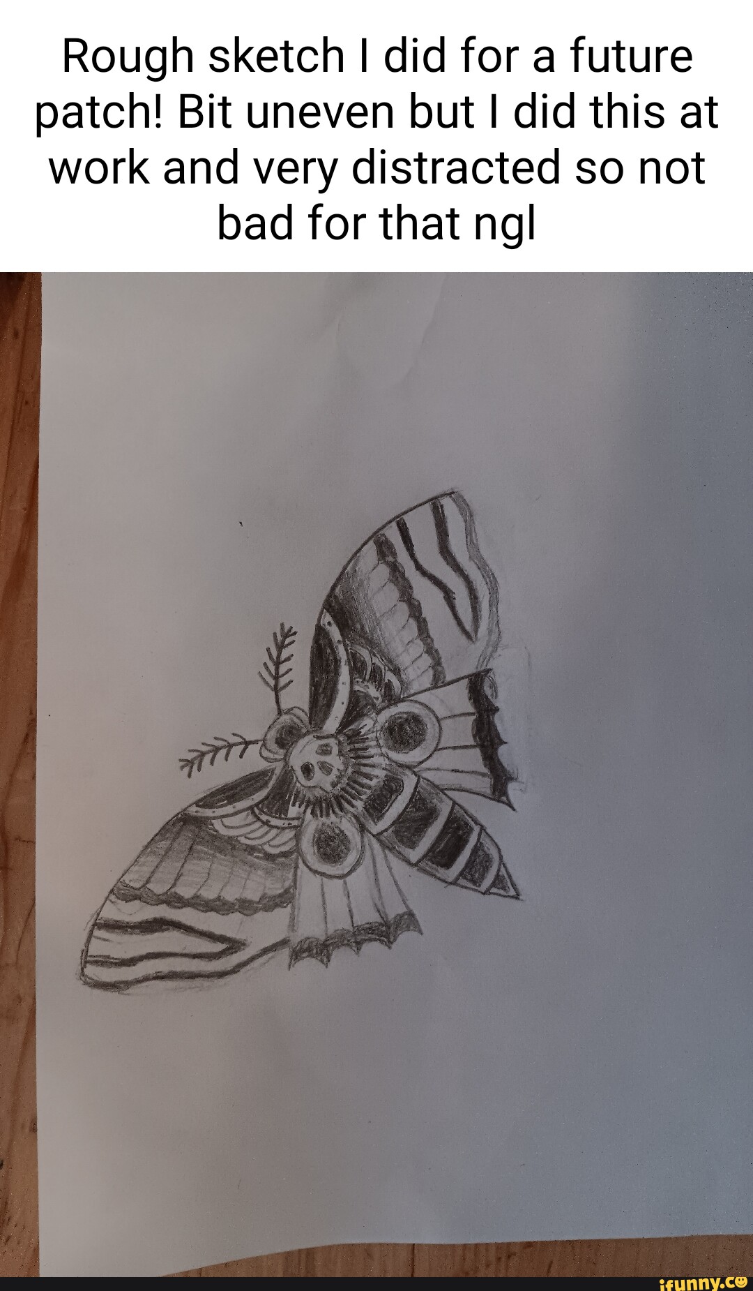 Rough sketch I did for a future patch! Bit uneven but I did this at ...