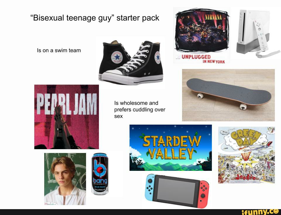 Bisexual Teenage Guy Starter Pack Is On A Swim Team Unplugged Is