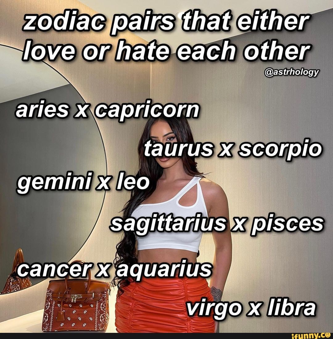 Zodiac pairs that either love or hate each other @astrhology ...