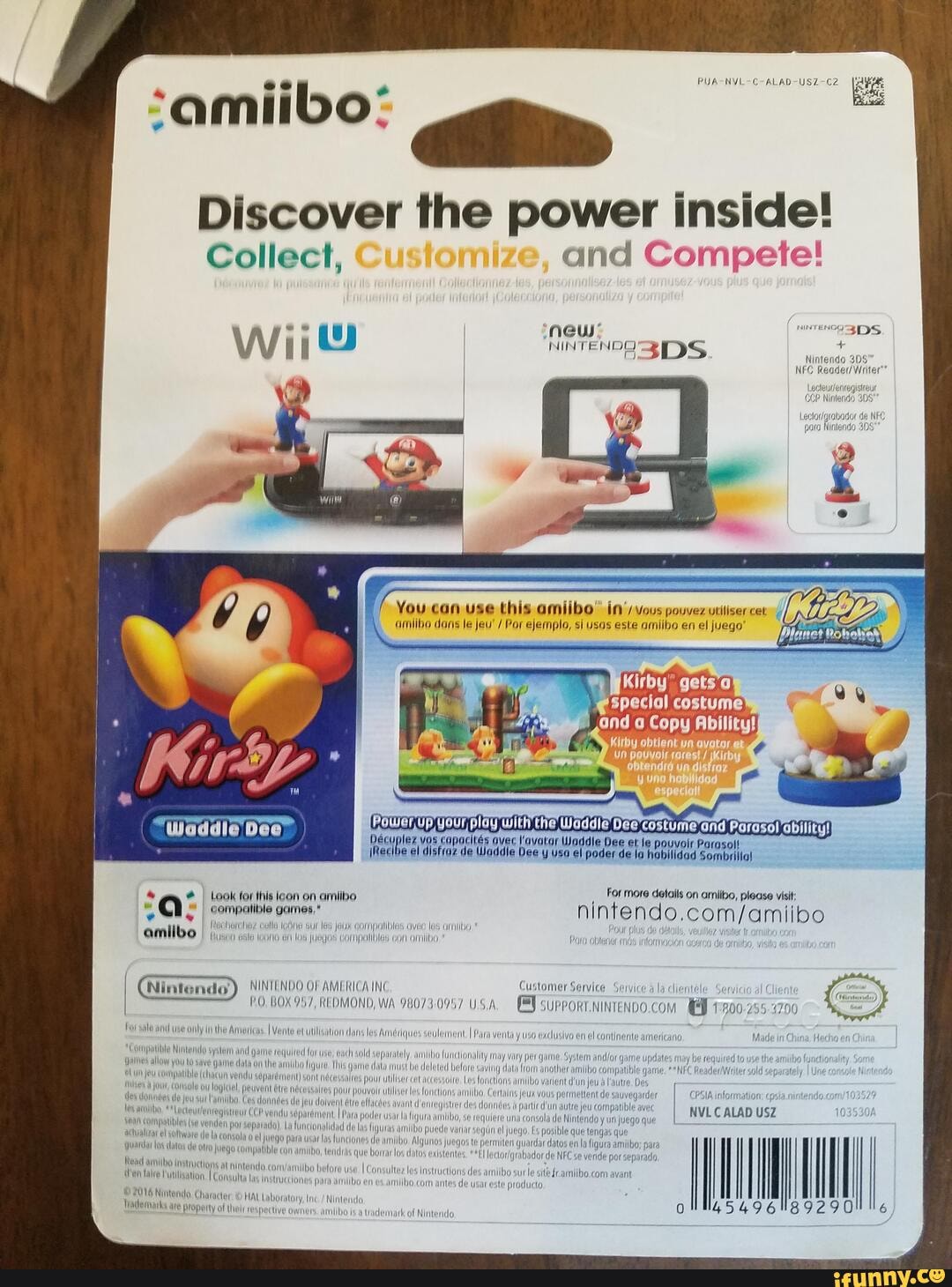 The back of the box. This product has the official Nintendo seal of ...