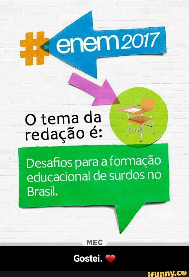 Desafios para a
formação
educacional de surdos no
Brasil. - Gostei. ❤