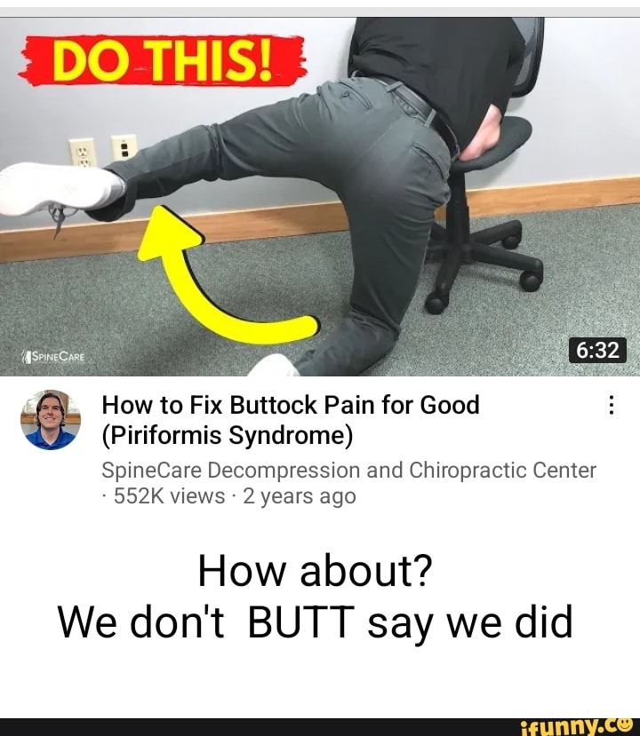 DO THIS! How to Fix Buttock Pain for Good (Piriformis Syndrome
