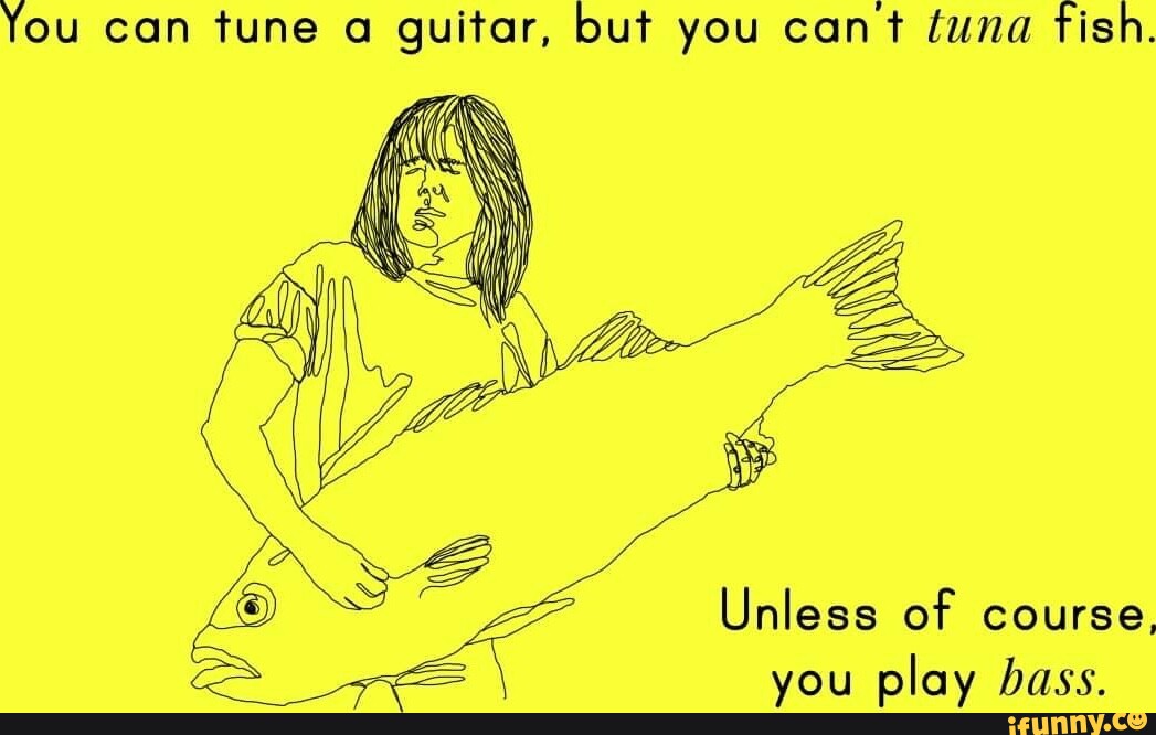 You can tune a guitar, but you cant tuna fish. Unless of course, you