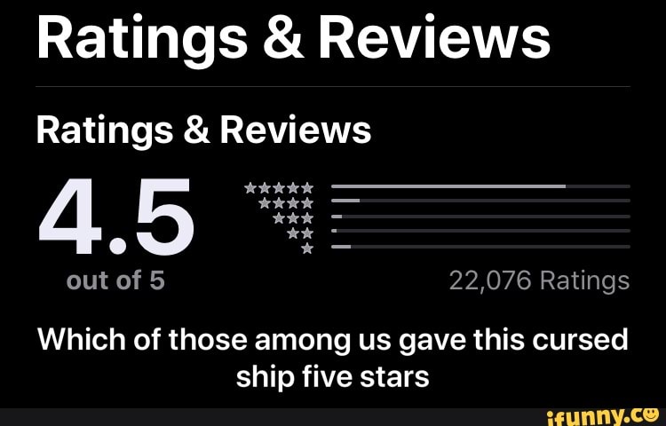 Ratings & Reviews
Ratings & Reviews
out of 22,076 Ratings
Which of those among us gave this cursed ship five stars - Which of those among us gave this cursed ship five stars