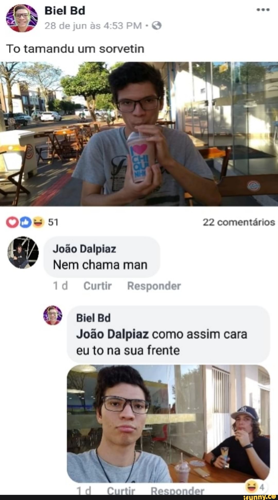R Biel Bd
: A
To tamandu um sorvetin
51 22 comentários
João Dalpiaz
Nem chama man
Curtir Responder
Biel Bd
João Dalpiaz como assim cara eu to na sua frente
AR
i Curtir Resnonder