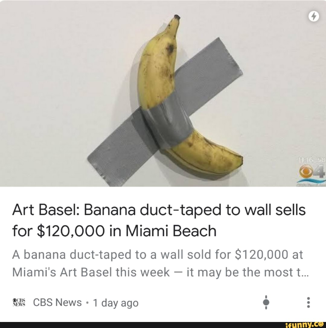 Art Basel Banana ducttaped to wall sells for 120,000 in Miami Beach