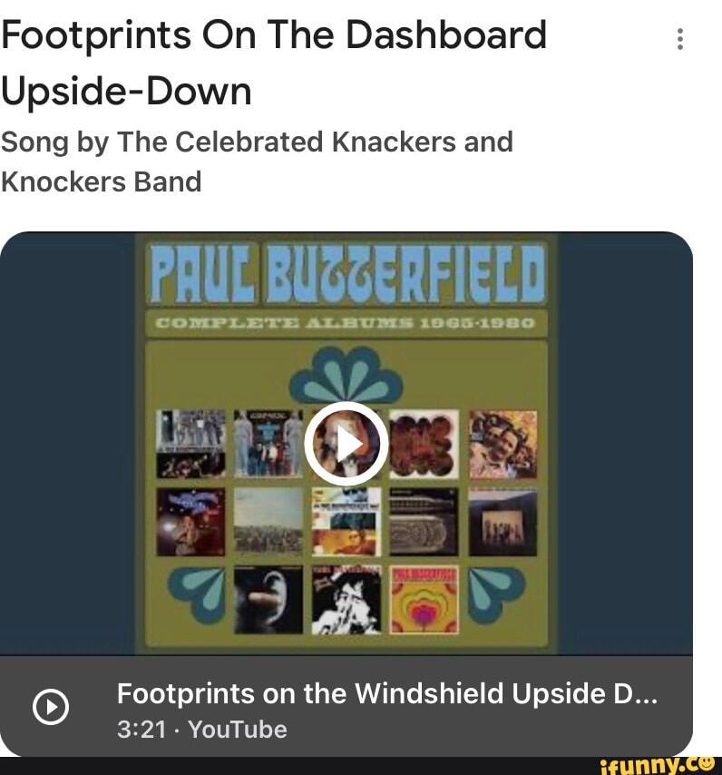 Footprints On The Dashboard UpsideDown Song by The Celebrated Knackers