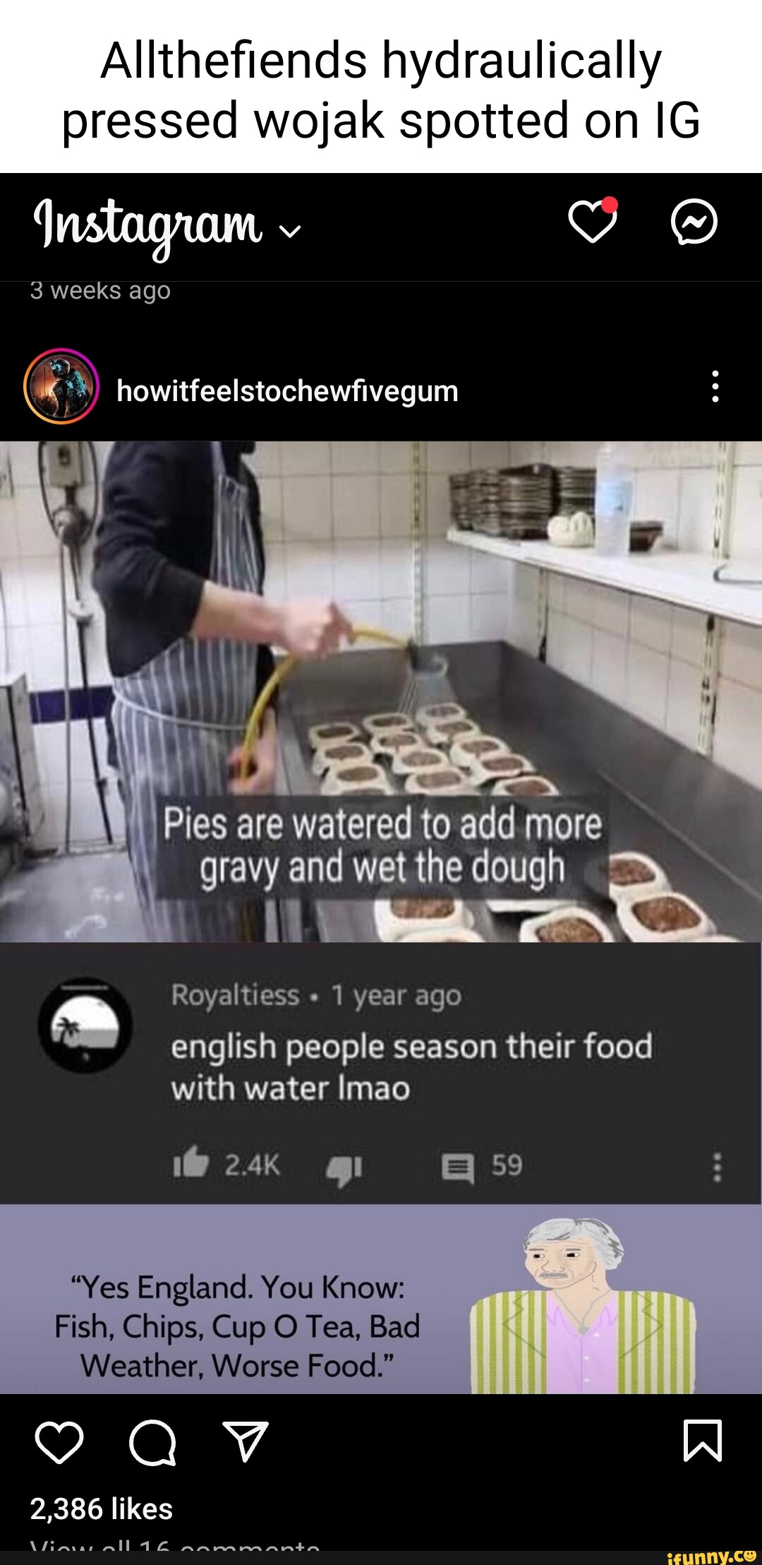 Allthefiends hydraulically pressed wojak spotted on IG fnstagrom 3