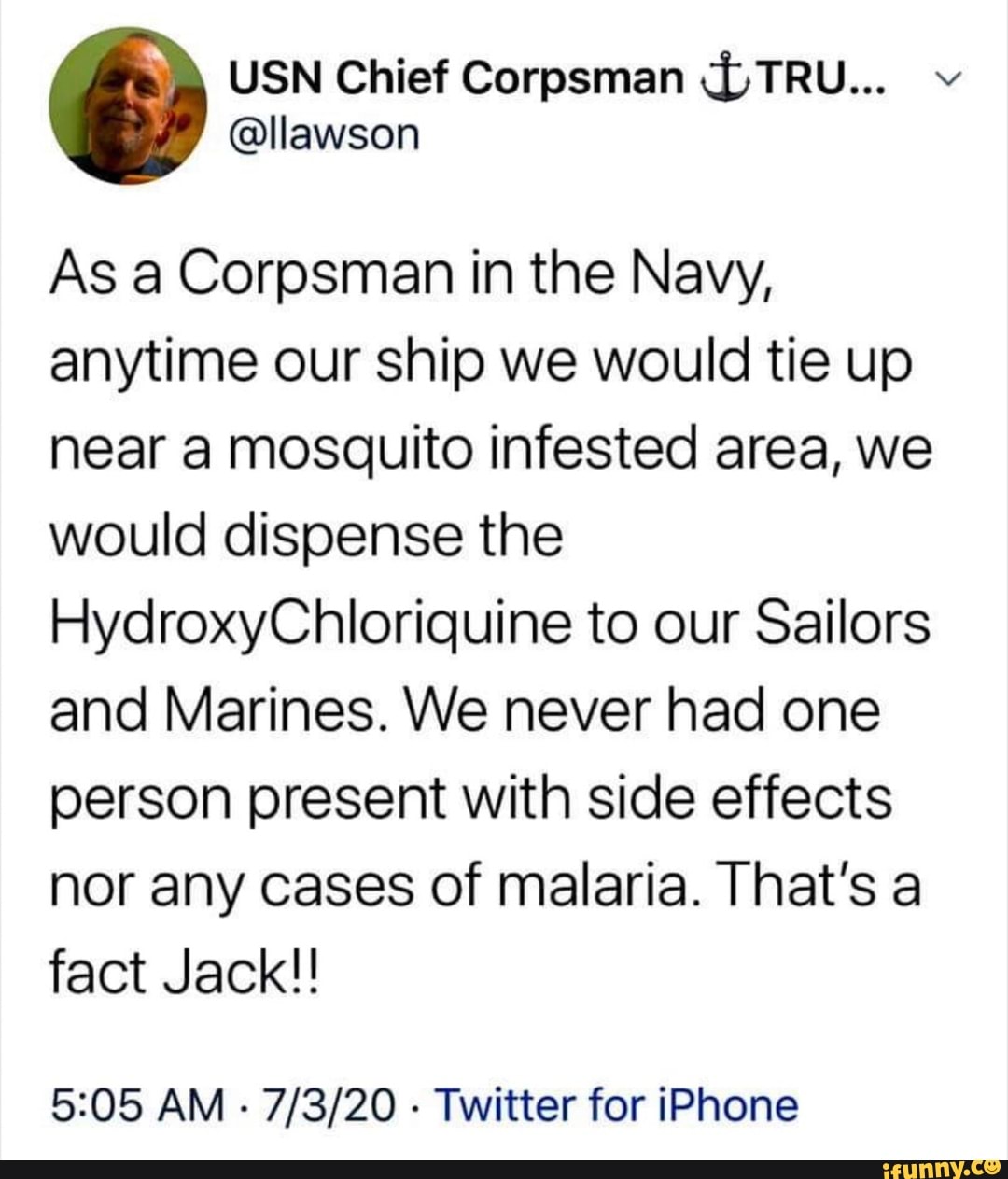 Corpsman (TRU... @llawson As a Corpsman in the Navy, anytime our ship ... Navy Corpsman Memes