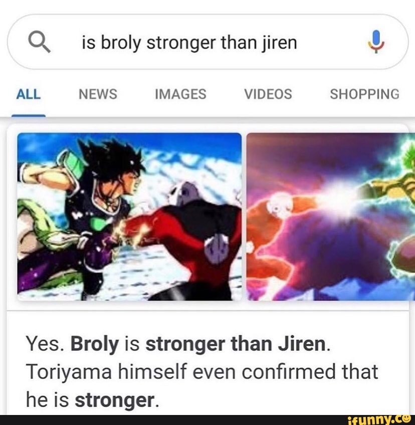 is broly stronger than jiren
