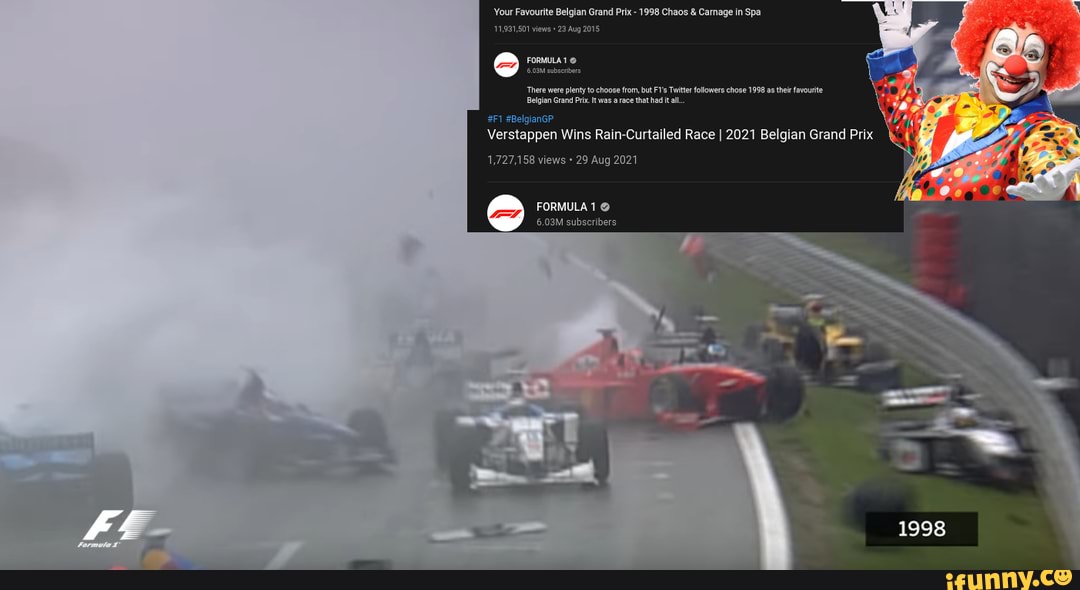 Your Favourite Belgian Grand Prix 1998 Chaos Carnage In Spa Aug 18 Formula1 There
