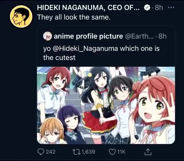 HIDEKI NAGANUMA, CEO OF... They All Look The Same. Anime Profile ...