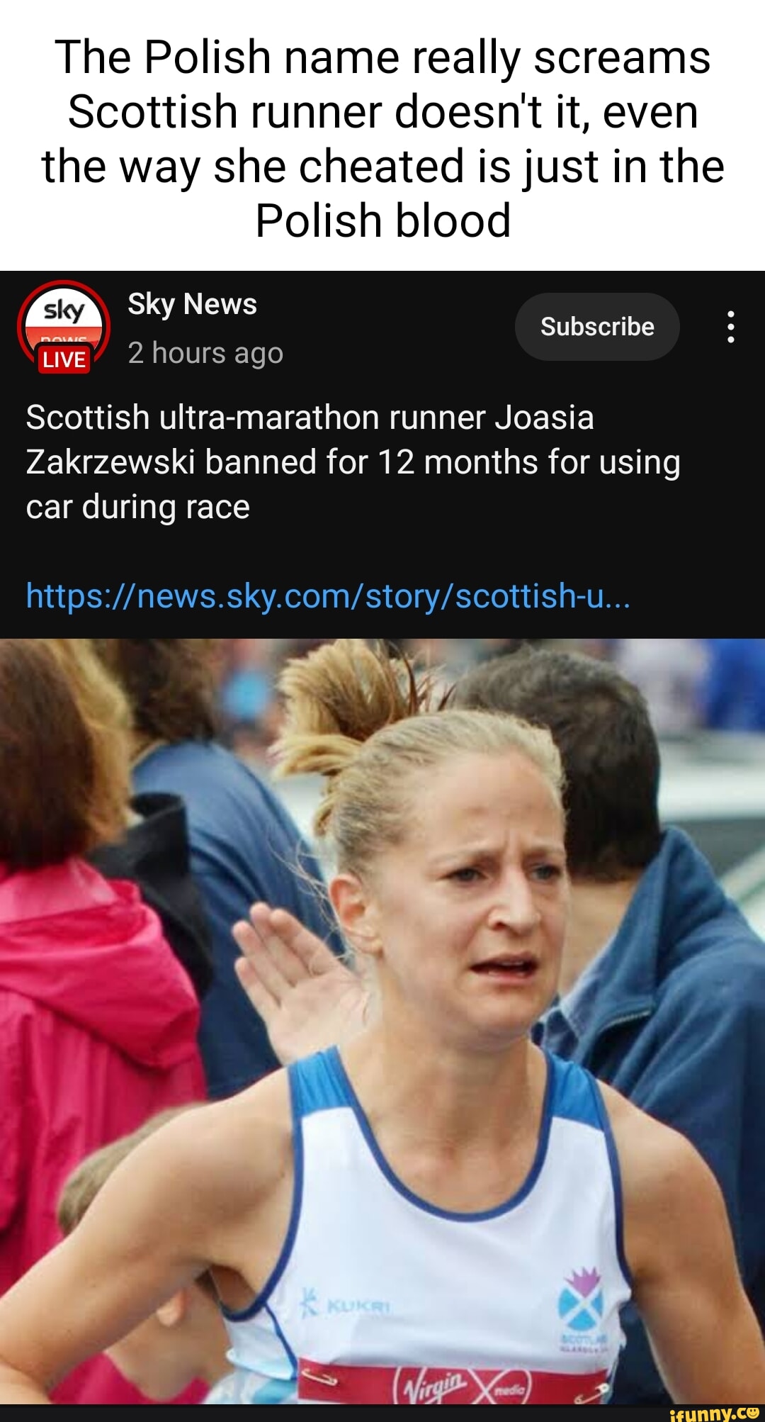 The Polish name really screams Scottish runner doesn't it, even the way