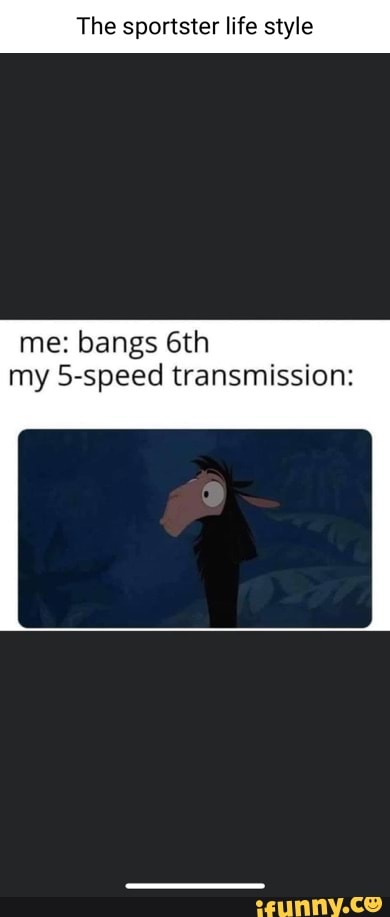 The sportster life style
me: bangs my 5-speed transmission: