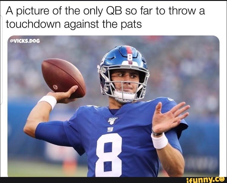 A picture of the only QB so far to throw a touchdown against the pats