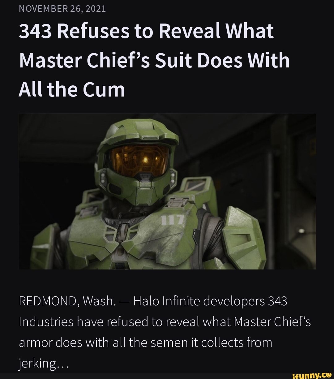 NOVEMBER 26, 2021 343 Refuses to Reveal What Master Chief's Suit Does ...