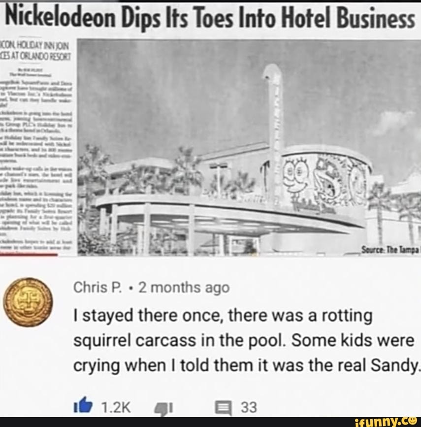 Nickelodeon Dips Its Toes Into Hotel Business Chris P 2 Months Ago I Stayed There Once There