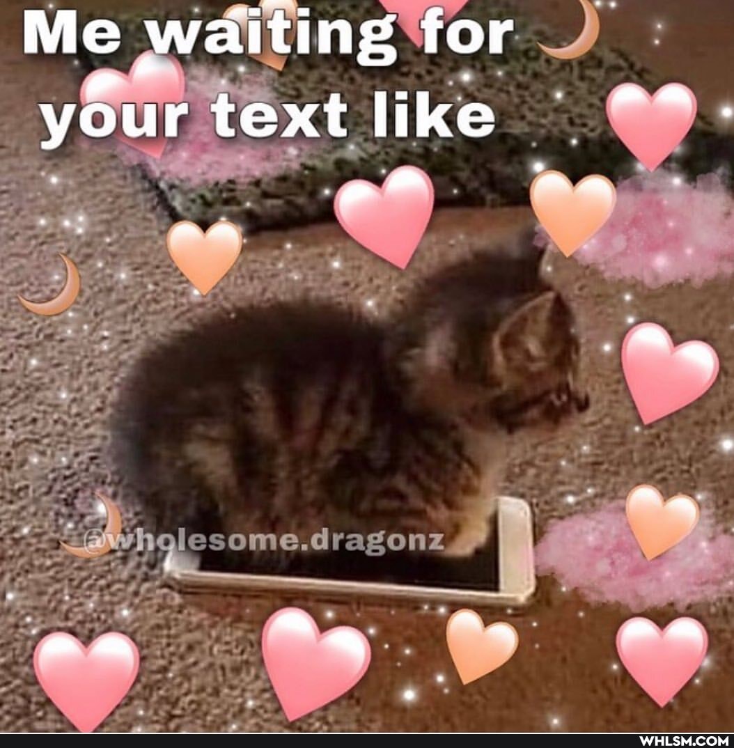 Me waiting for
your text like
' "a a