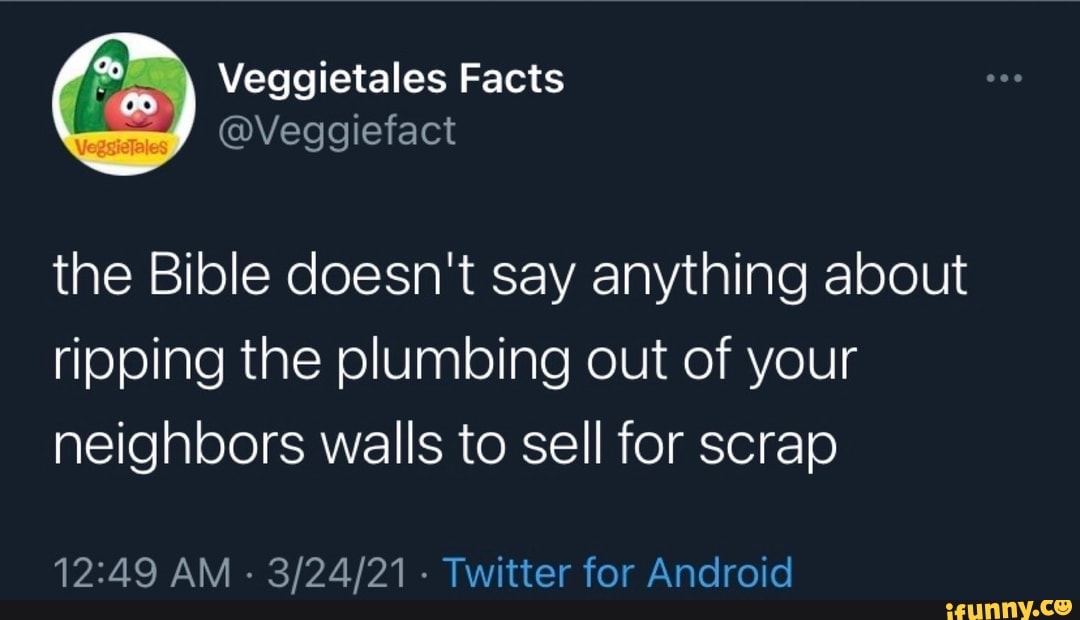 Veggietales Facts 4 BON the Bible doesn't say anything about ripping