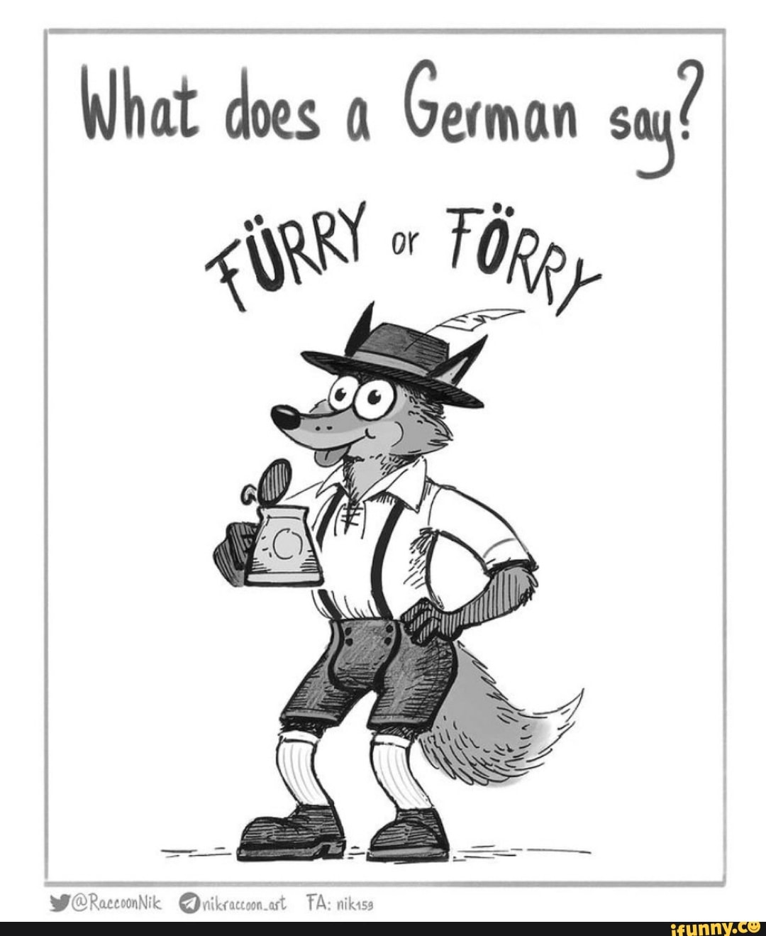 hat does @ German or