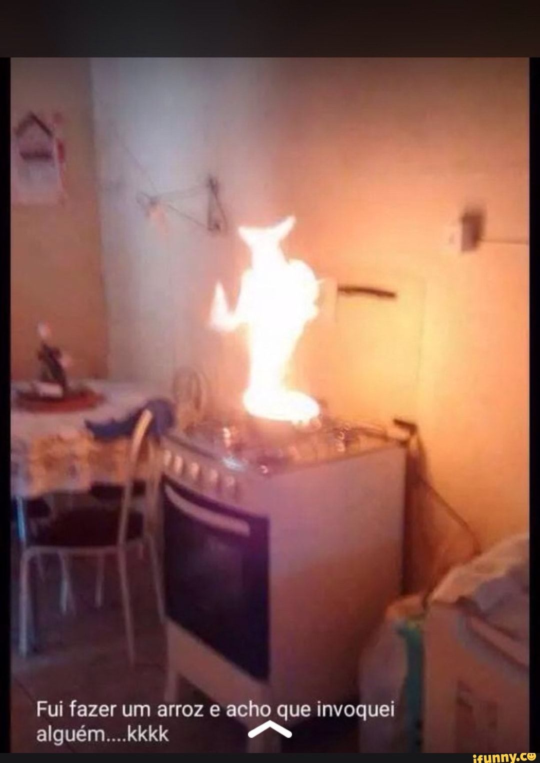 Fui fazer um arroz e acho que invoquei