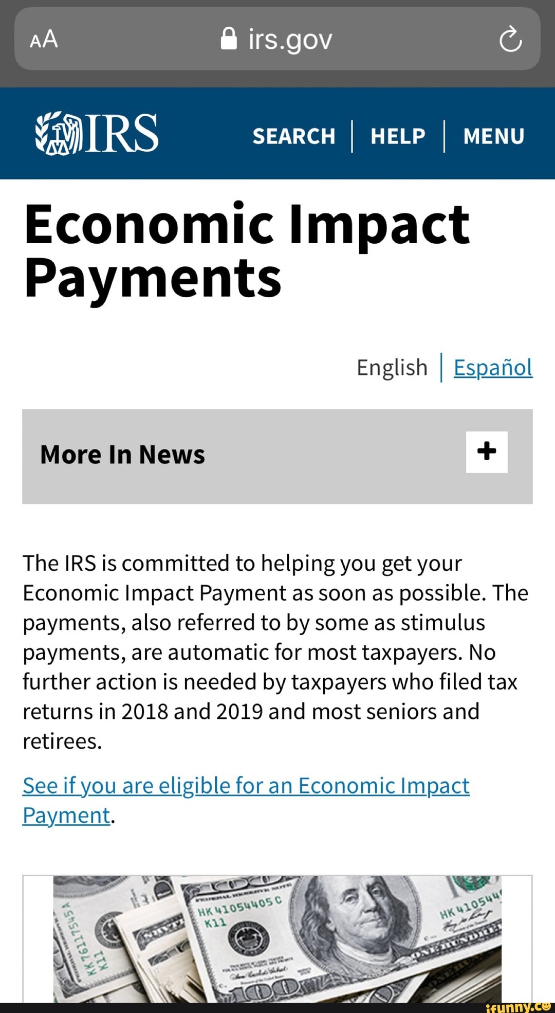 Economic Impact Payments The IRS is committed to helping you get your