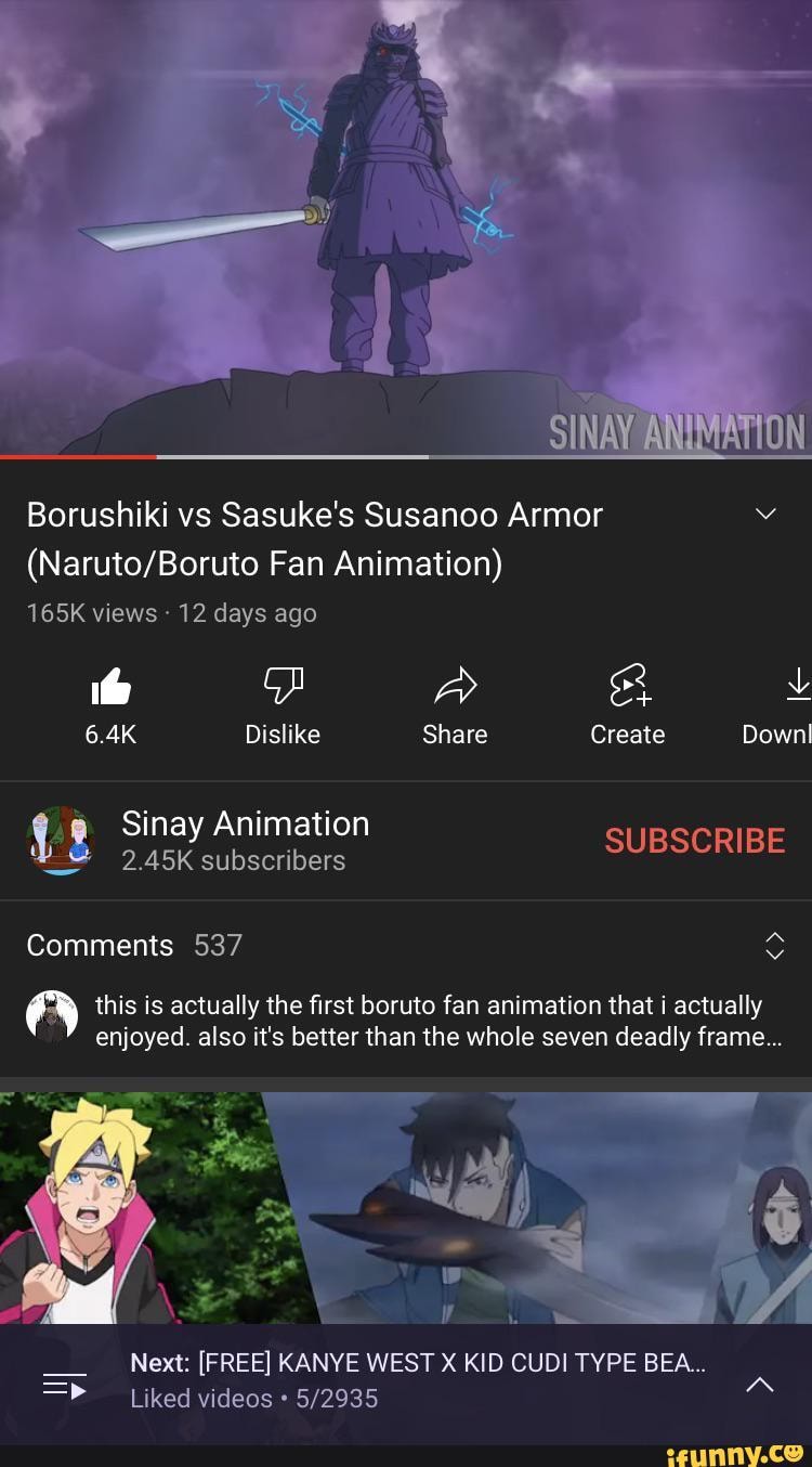 Borushiki vs Sasuke's Susanoo Armor Fan Animation) 165K views - 12 days ...