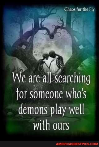 Chaos for the Fly
We are all searchin for someone who's demons play well with ours